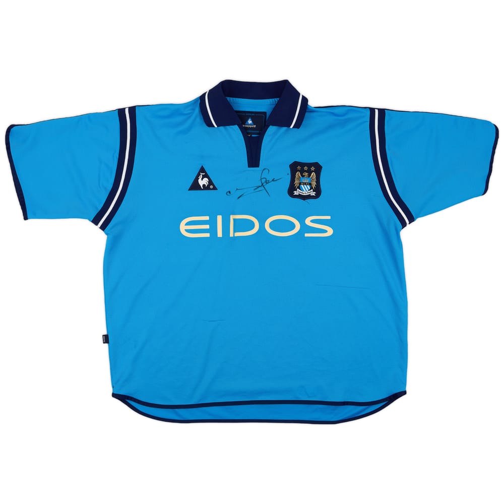 2001-02 Manchester City Signed Home Shirt - 7/10 - (XL)