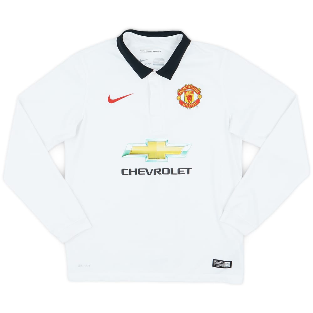 2014-15 Manchester United Away L/S Shirt - 6/10 - (L.Boys)