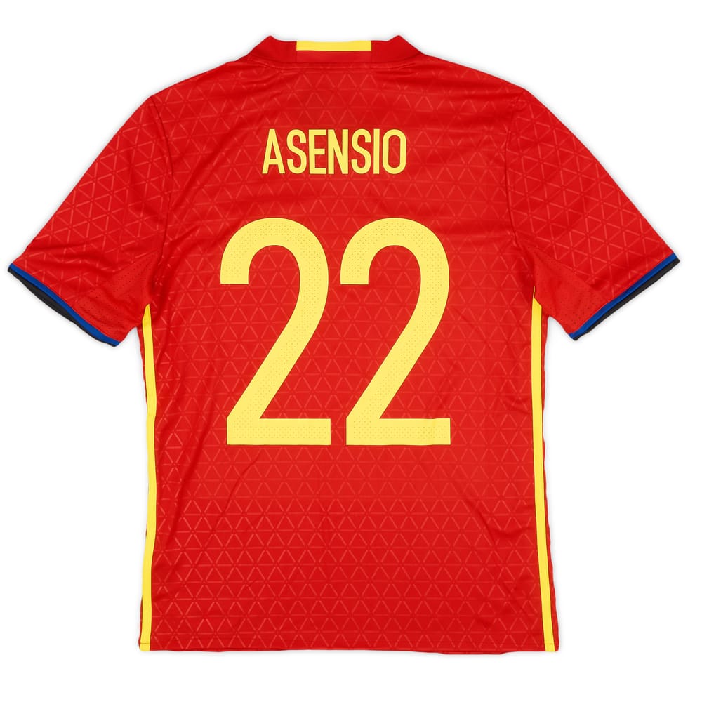 2016-17 Spain Home Shirt Asensio #22 (XL.Boys)