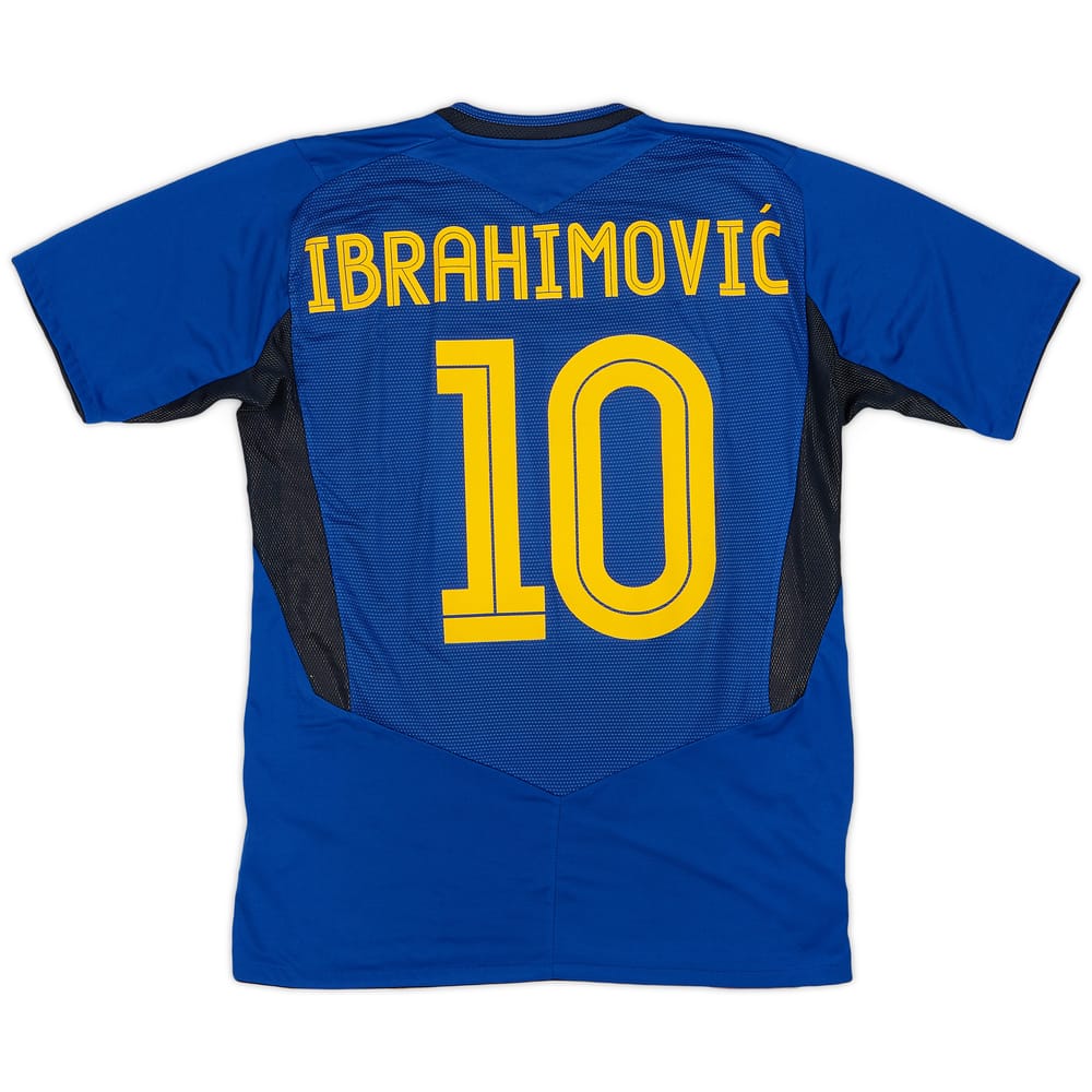2005-06 Sweden Away Shirt Ibrahimovic #10 - 9/10 - (S)