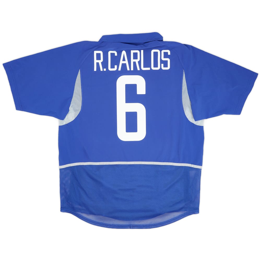 2002-04 Brazil Player Issue Away Shirt R.Carlos #6 - 9/10 - (L)