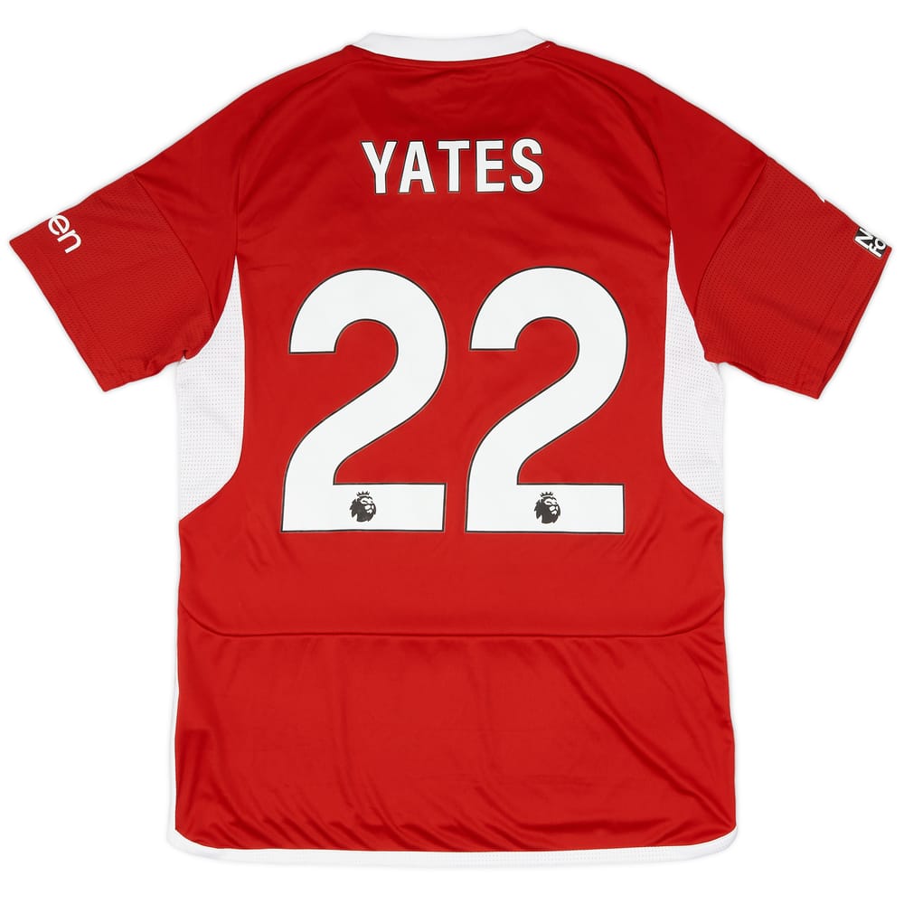2023-24 Nottingham Forest Match Issue Home Shirt Yates #22