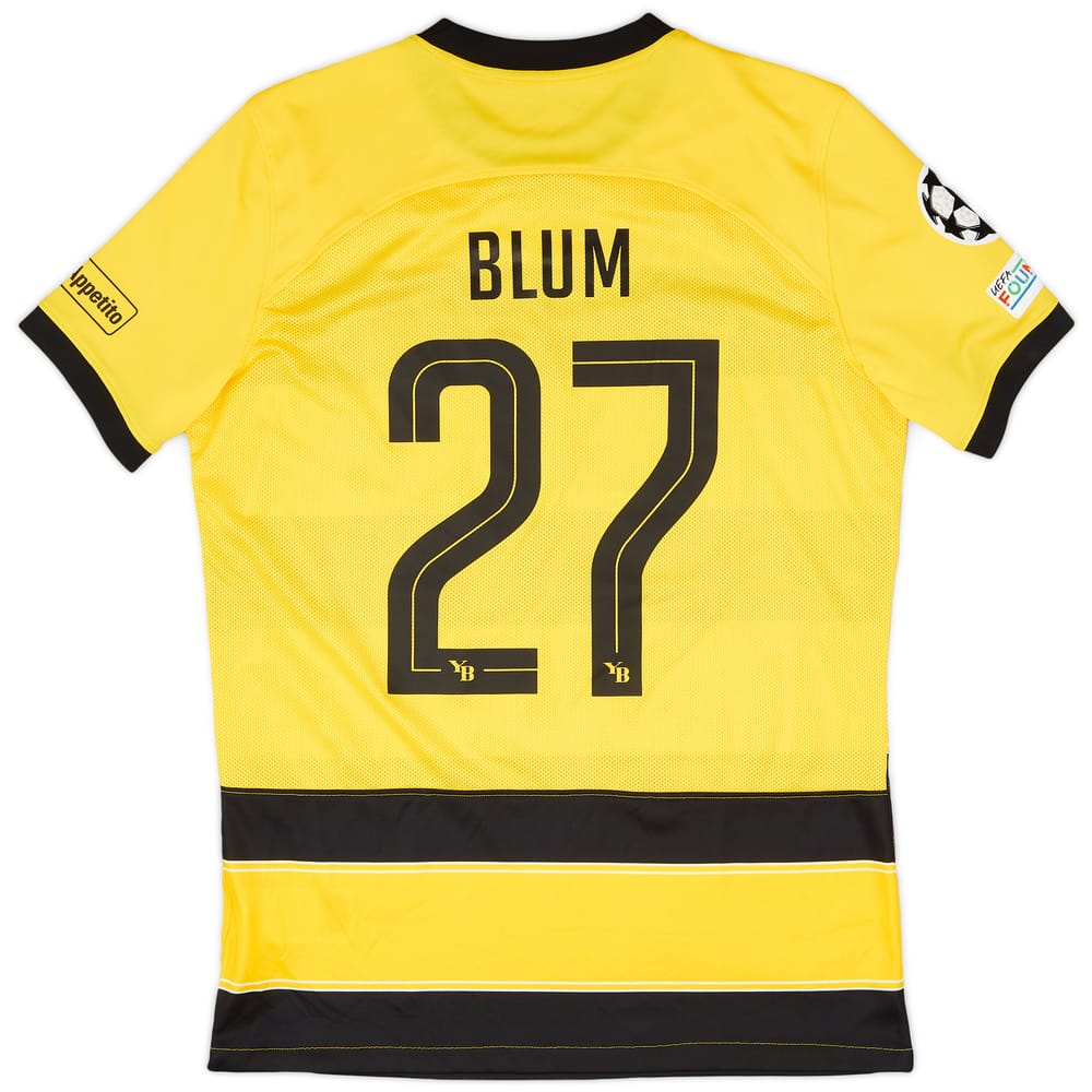 2023-24 Young Boys Match Issue Champions League Home Shirt Blum #27