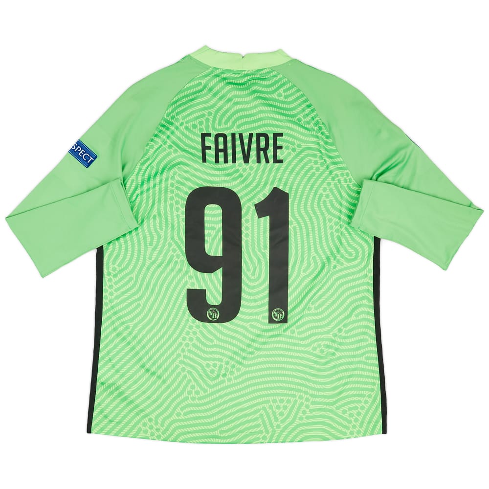 2020-21 Young Boys Match Issue Europa League GK Shirt Faivre #91