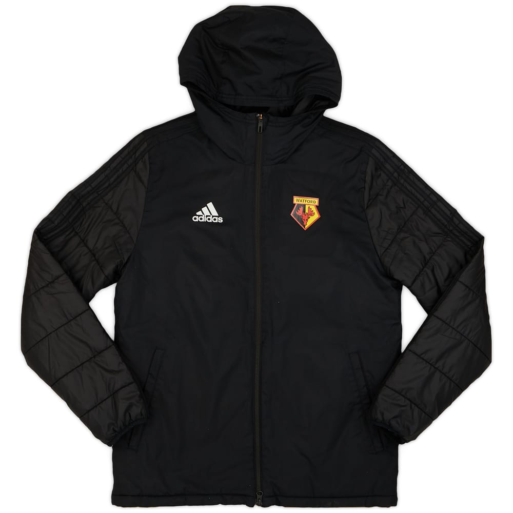 2019-20 Watford adidas Padded Bench Coat - 9/10 - (S)