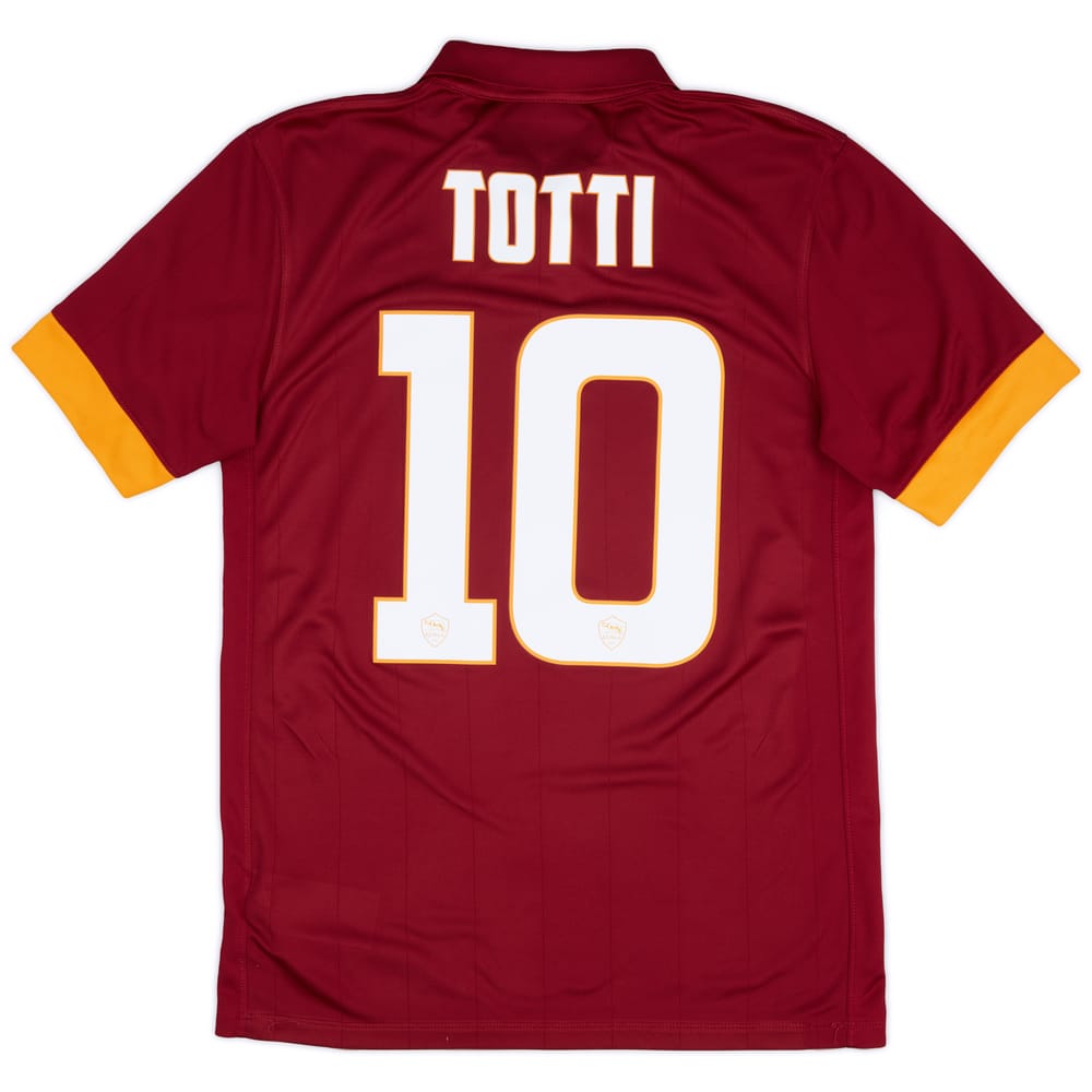 2014-15 Roma Home Shirt Totti #10 - 8/10 - (S)