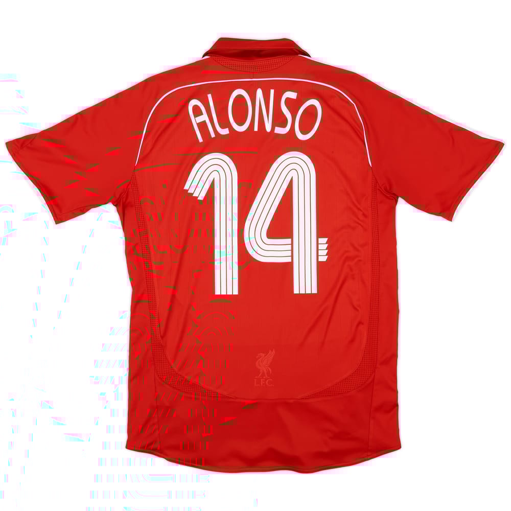 2006-08 Liverpool Home Shirt Alonso #14 - 4/10 - (S)