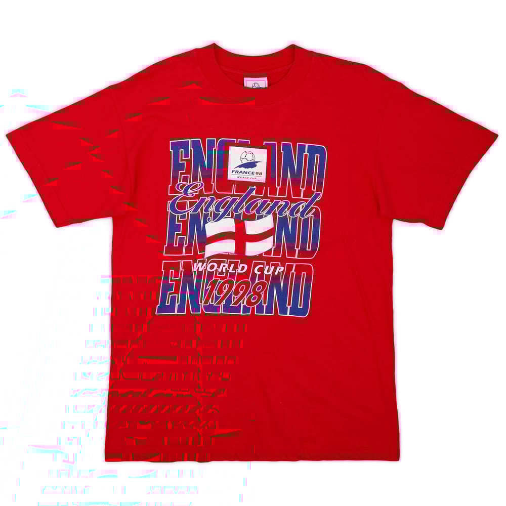 1998 England World Cup 98 Cotton Tee - 8/10 - (M)