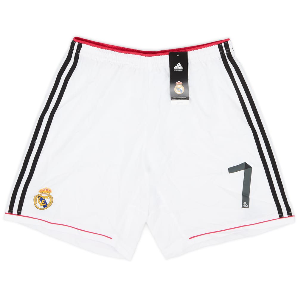 2014-15 Real Madrid Player Issue Home Shorts #7 (Ronaldo) (M)