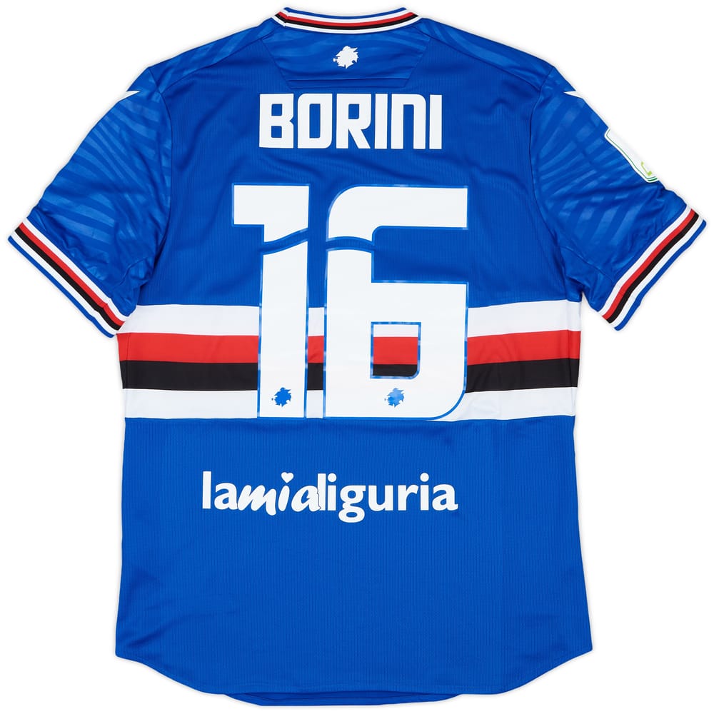 2023-24 Sampdoria Match Issue Home Shirt Borini #16