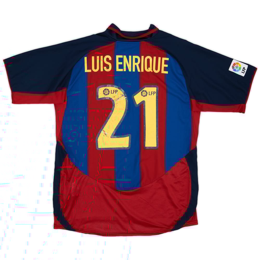 2003-04 Barcelona Home Shirt Luis Enrique #21 - 6/10 - (L)
