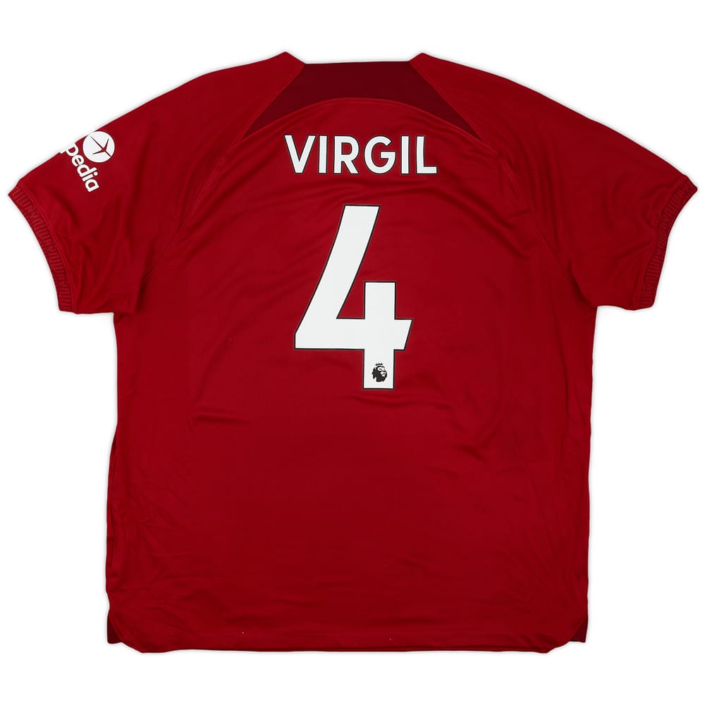 2022-23 Liverpool Home Shirt Virgil #4 - 7/10 - (XL)