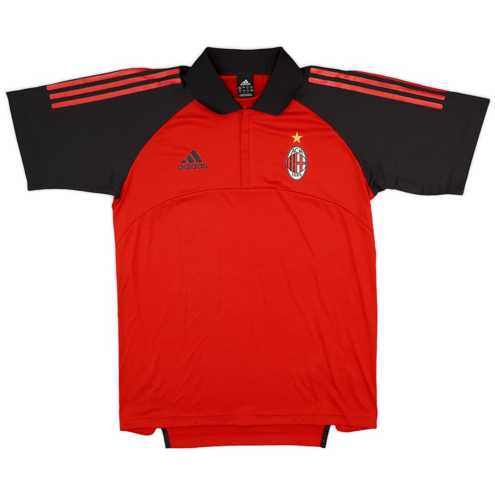 2002-03 AC Milan adidas 1/4 Zip Polo Shirt - 8/10 - (M)