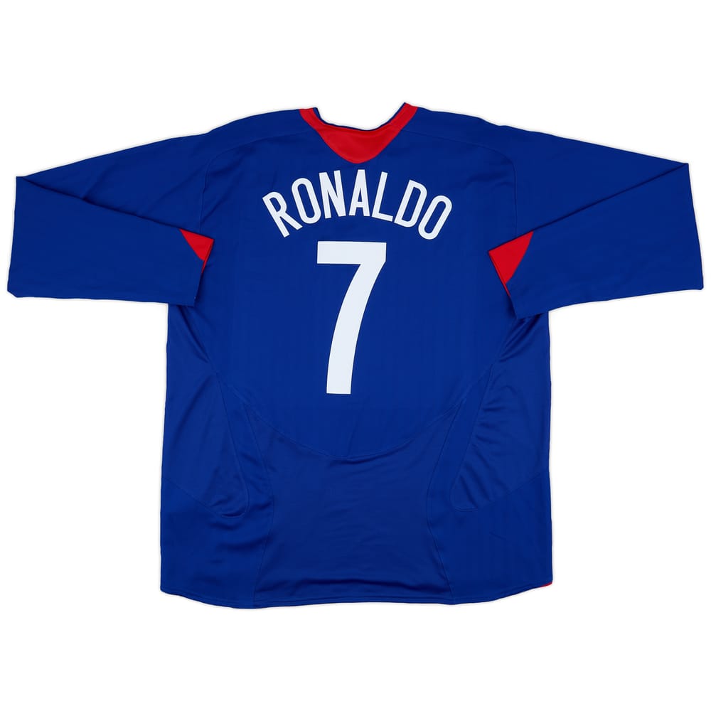 2005-06 Manchester United Away L/S Shirt Ronaldo #7 - 8/10 - (XXL)