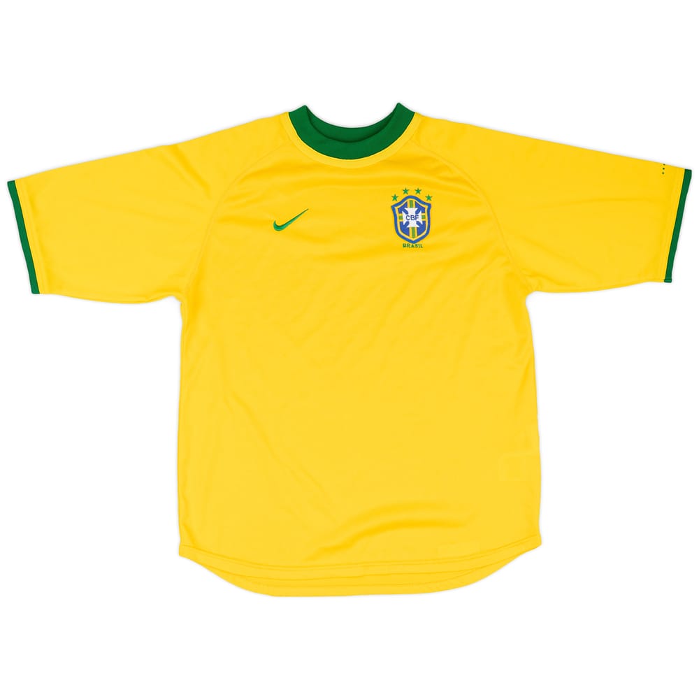 2000-02 Brazil Home Shirt - 8/10 - (XL.Boys)