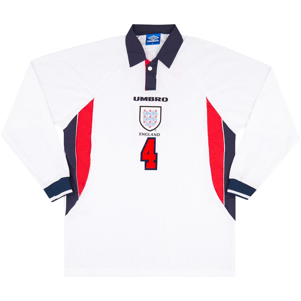 1999 England Match Issue World Youth Championship Home L/S Shirt Wright #4