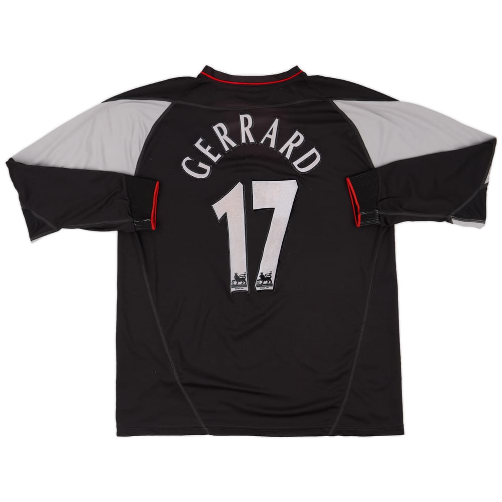 2002-04 Liverpool Away L/S Shirt Gerrard #17 - 5/10 - (L)