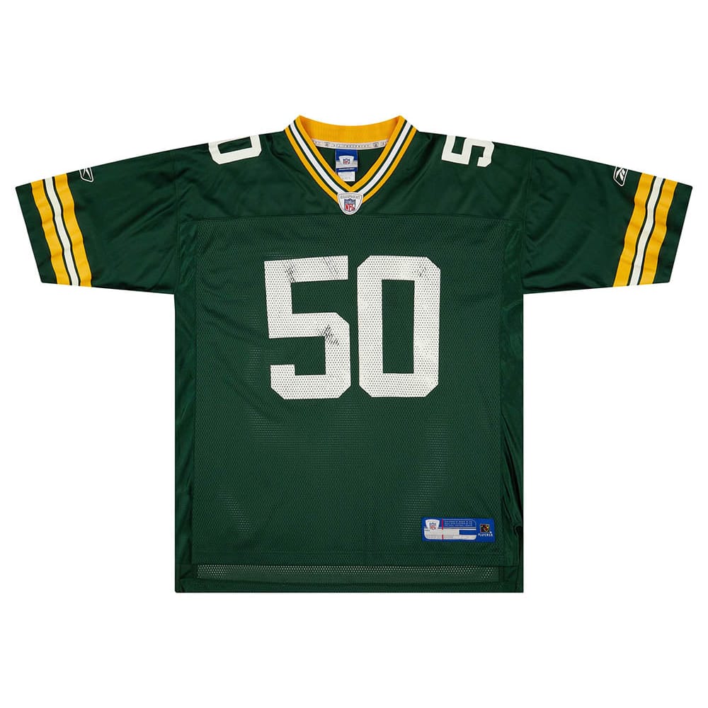 2006 Green Bay Packers Hawk #50 Reebok On Field Jersey (Home) XL
