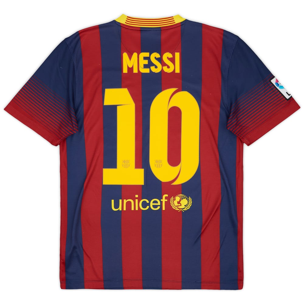 2013-14 Barcelona Home Shirt Messi #10 - 9/10 - (S)