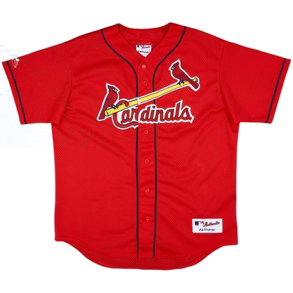 1998-00 St. Louis Cardinals Majestic Authentic Batting Practice Jersey - 8/10 - (L)