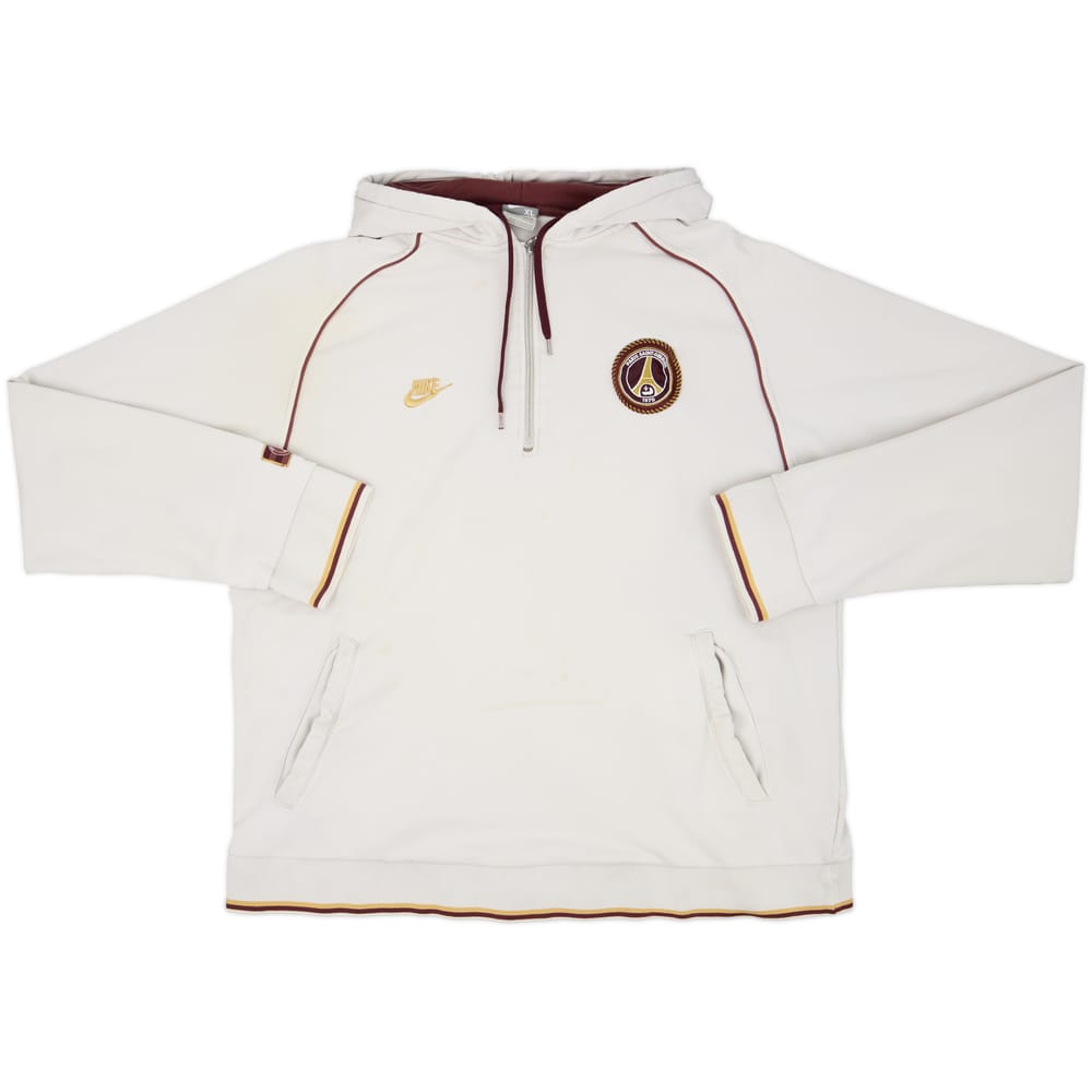 2006-07 Paris Saint-Germain Nike 1/4 Zip Hooded Sweat Top - 5/10 - (XL)