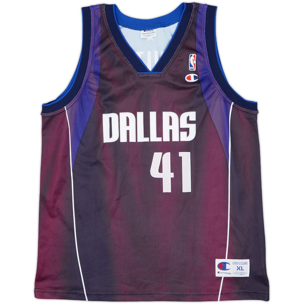 2001-10 Dallas Mavericks Nowitzki #41 Champion Away Jersey - 5/10 - (XL)