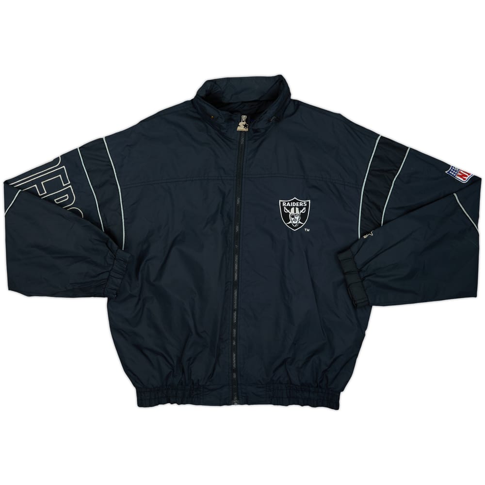 1995-99 Oakland Raiders Starter Full-Zip Rain Jacket - 8/10 - (XL)