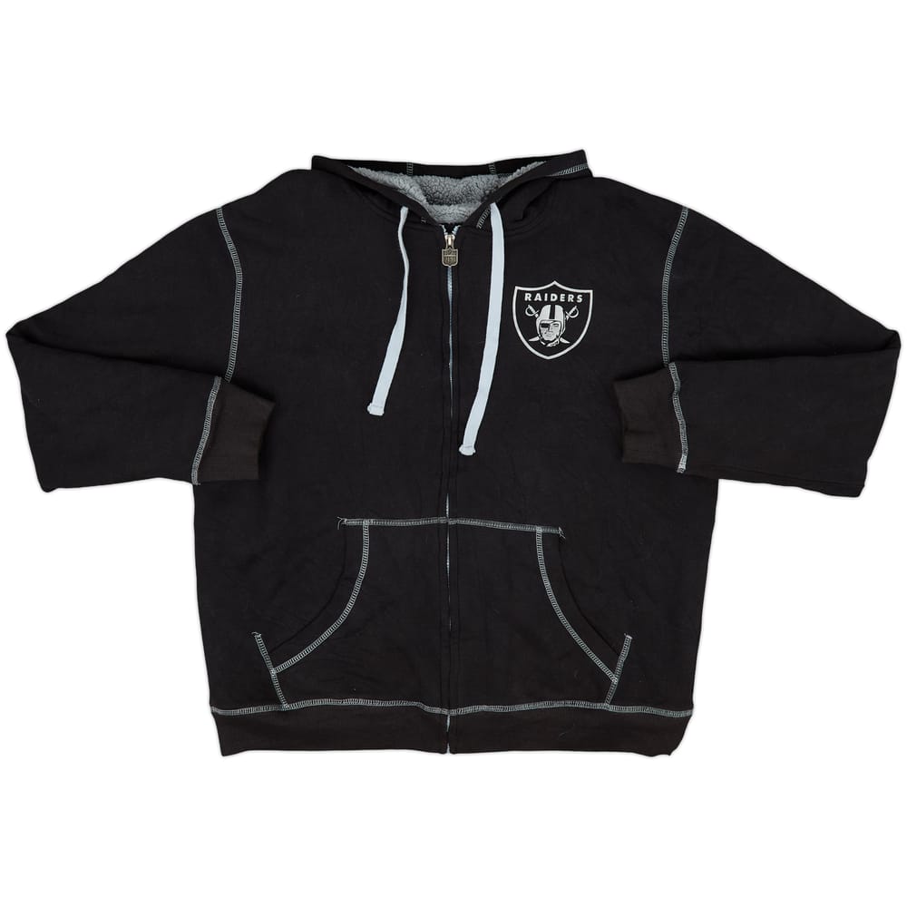 2010 Oakland Raiders NFL Full-Zip Hooded Sweat Top - 9/10 - (L)