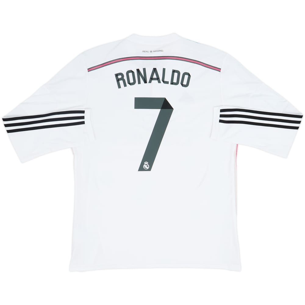2014-15 Real Madrid Home L/S Shirt Ronaldo #7 - 6/10 - (XL)