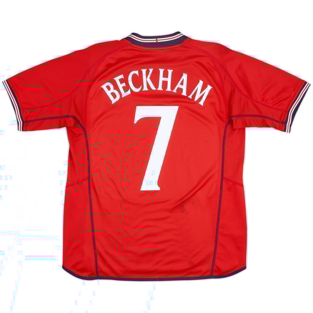 2002-04 England Away Shirt Beckham #7 - 5/10 - (L)