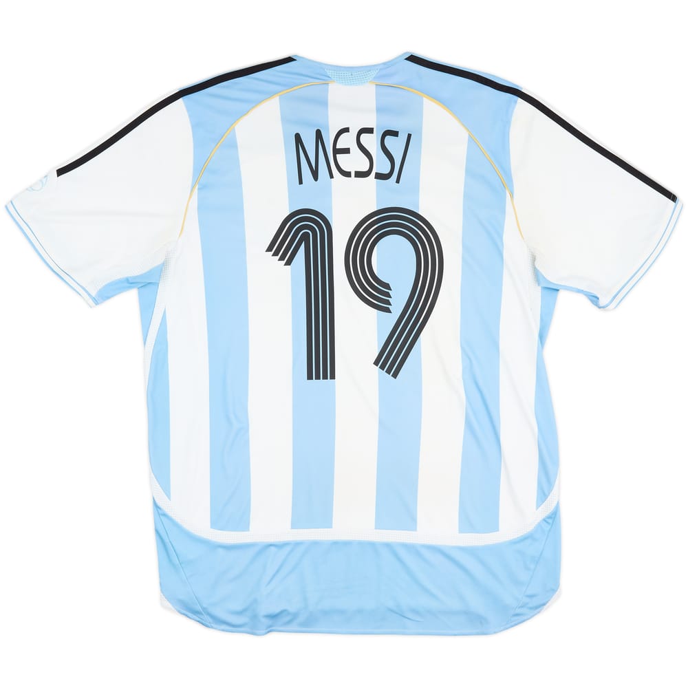 2005-07 Argentina Home Shirt Messi #19 - 5/10 - (XL)