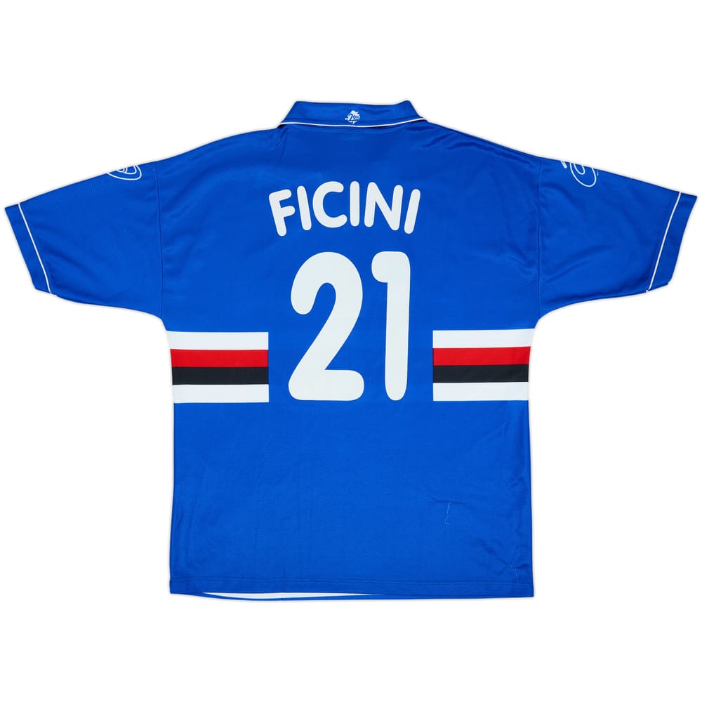 1999-00 Sampdoria Home Shirt Ficini #21 - 5/10 - (XXL)