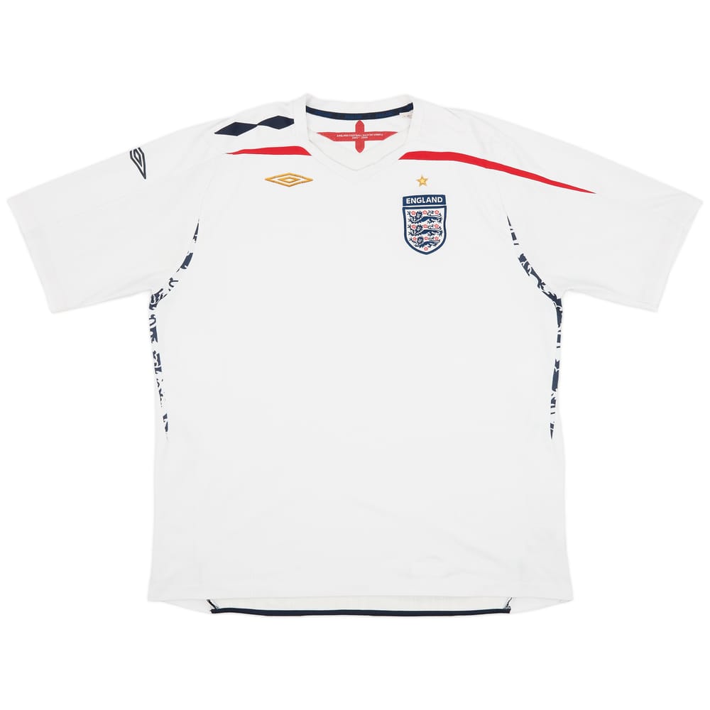 2007-09 England Home Shirt - 8/10 - (3XL)