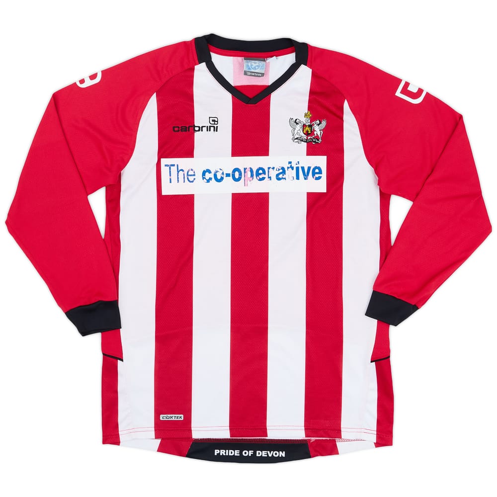 2009-11 Exeter City Home L/S Shirt #4 - 4/10 - (XL.Boys)