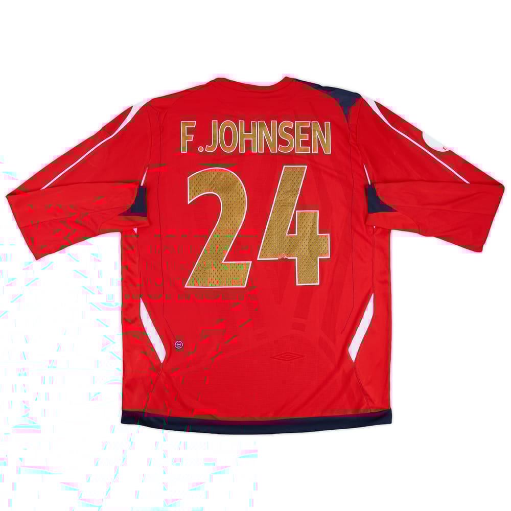 2006-08 Norway Match Issue Home L/S Shirt F. Johnsen #24