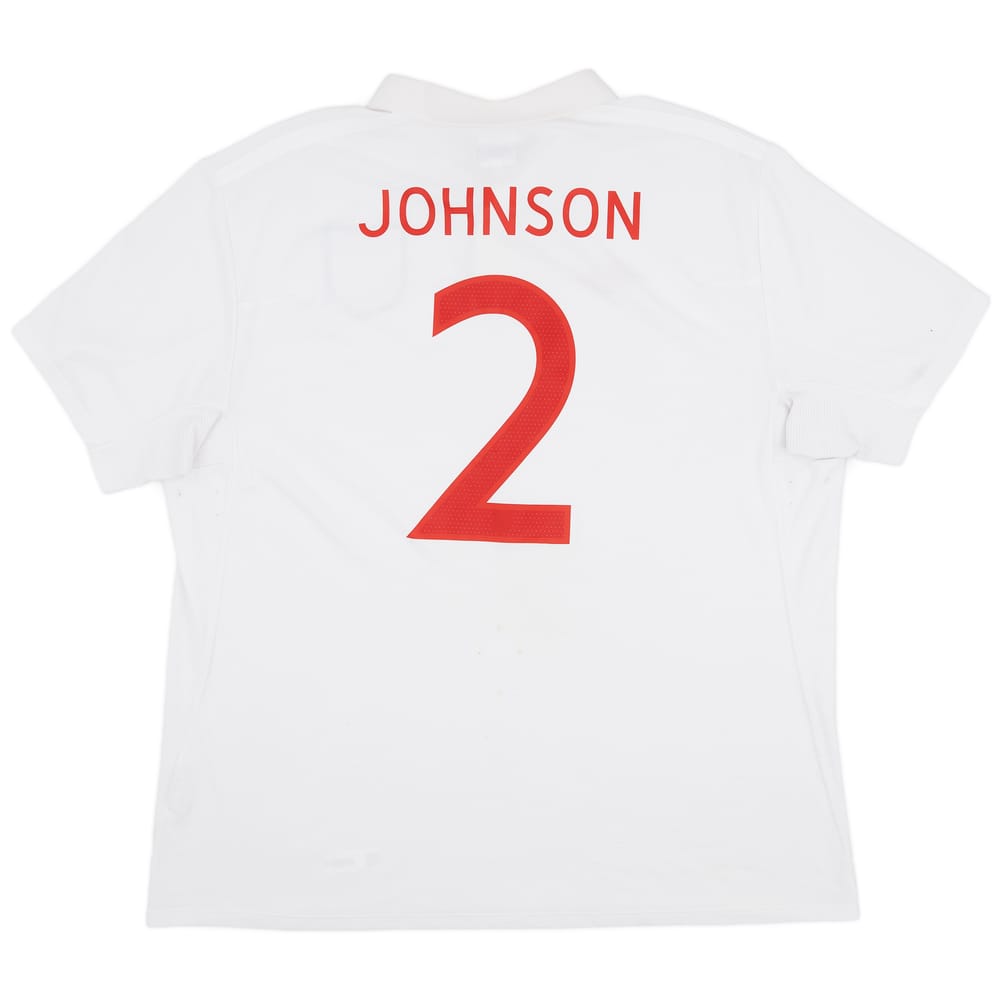 2009-10 England Home Shirt Johnson #2 - 8/10 - (XXL)