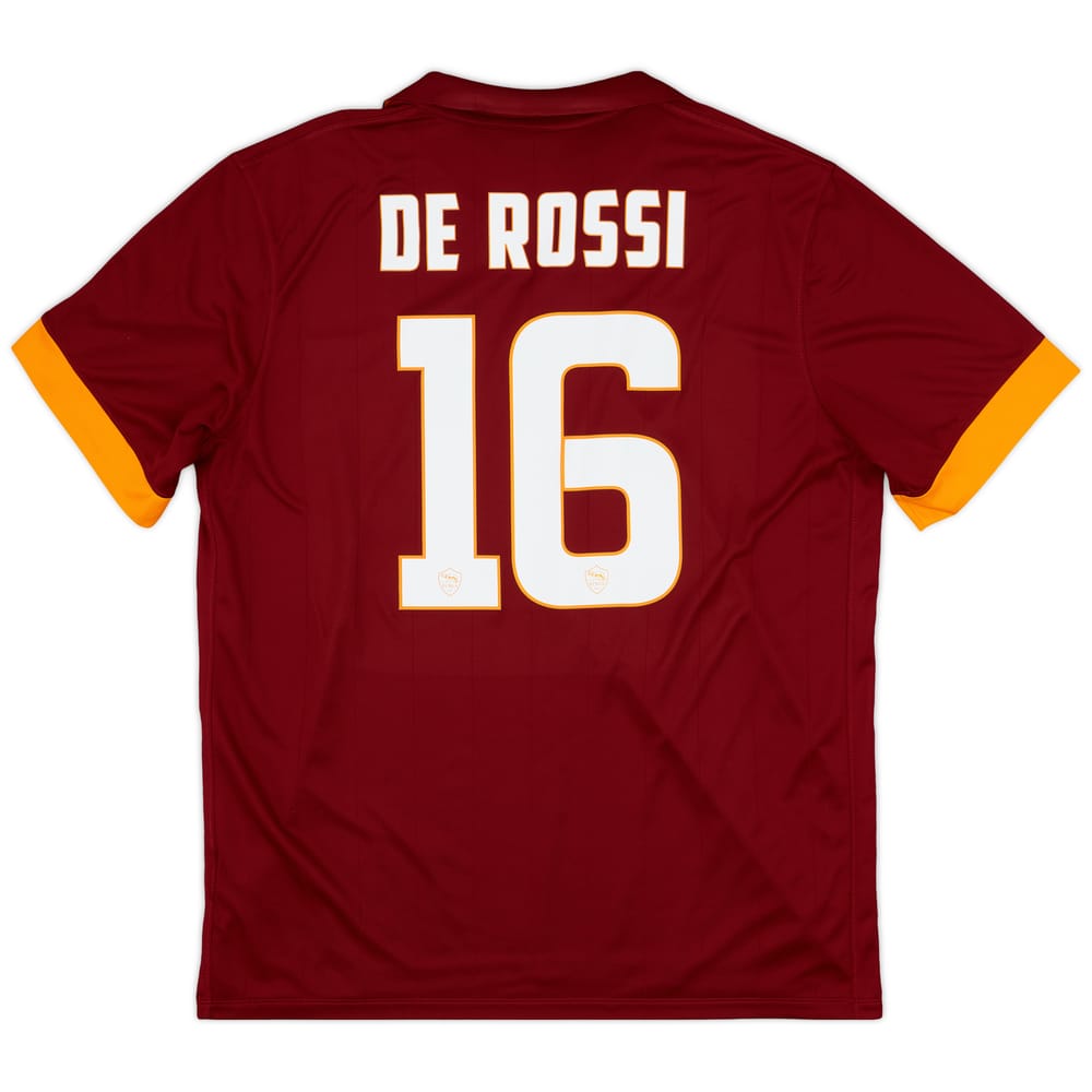 2014-15 Roma Home Shirt De Rossi #16 - 8/10 - (XL)