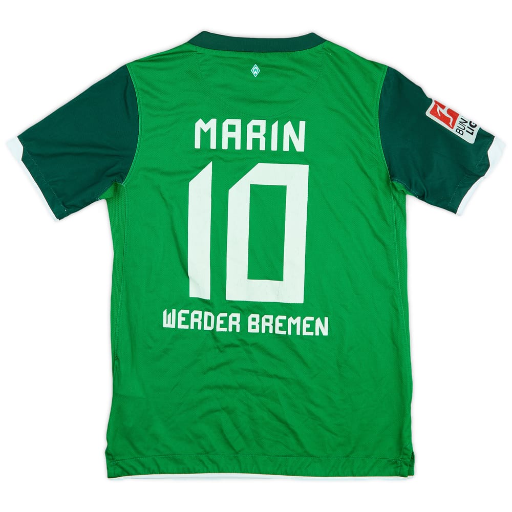 2010-11 Werder Bremen Home Shirt Marin #10 - 6/10 - (M.Boys)