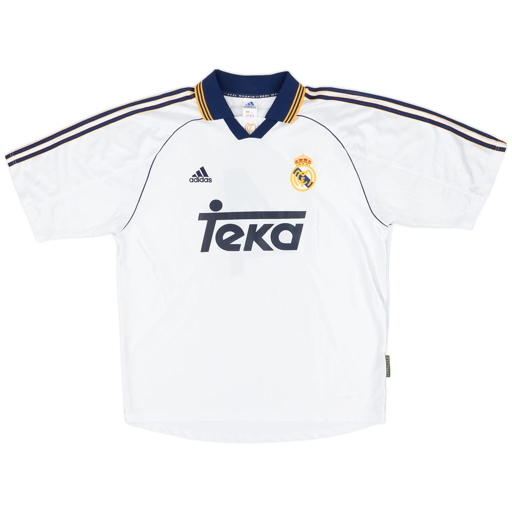1999-00 Real Madrid Match Worn Home Shirt #4 (Hierro)