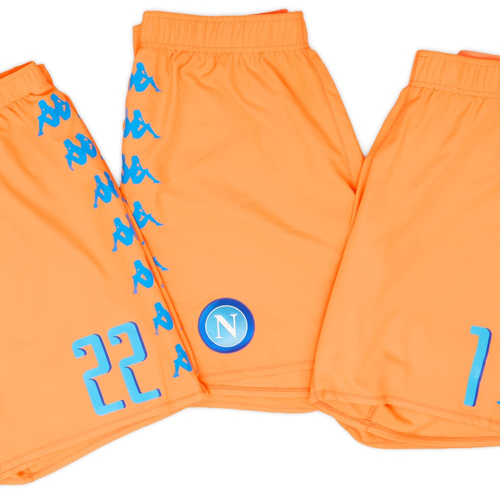 2016-17 Napoli Player Issue GK Home Shorts # - 7/10 - (XXL)
