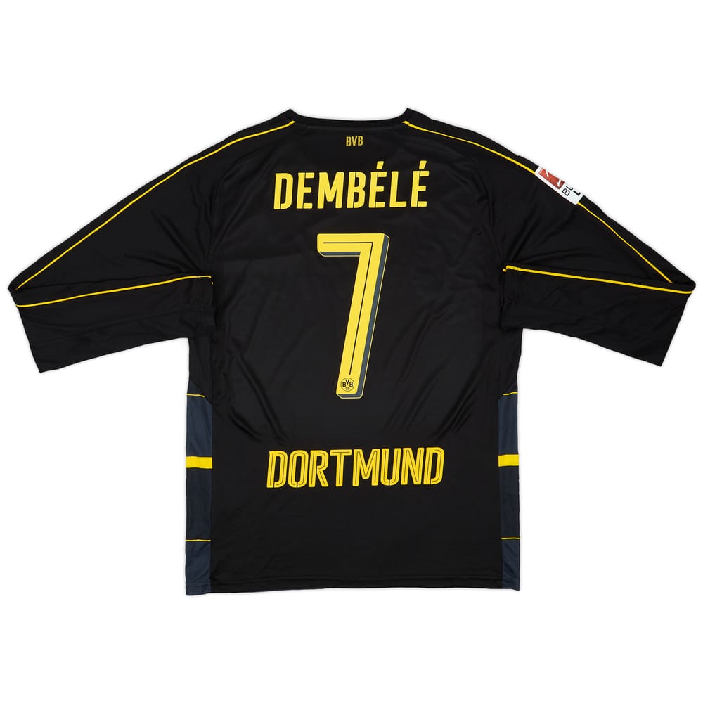2016-17 Borussia Dortmund Away L/S Shirt Dembele #7 - 9/10 - (L)