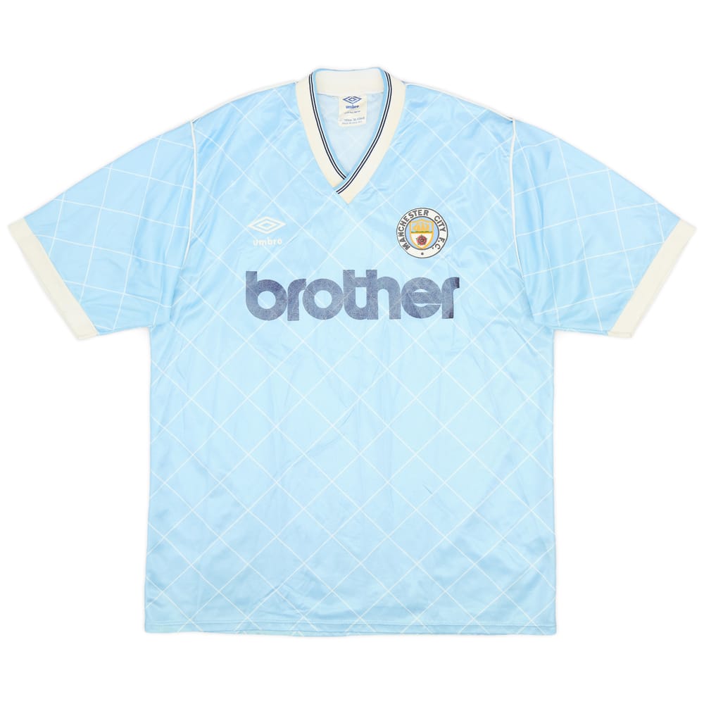 1987-89 Manchester City Home Shirt - 8/10 - (M)