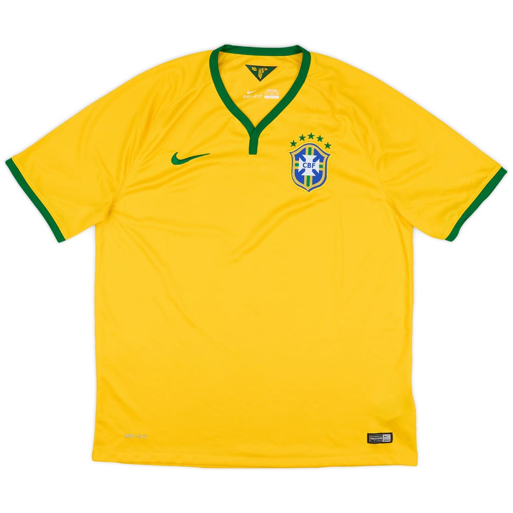 2014-15 Brazil Home Shirt - 8/10 - (XL)