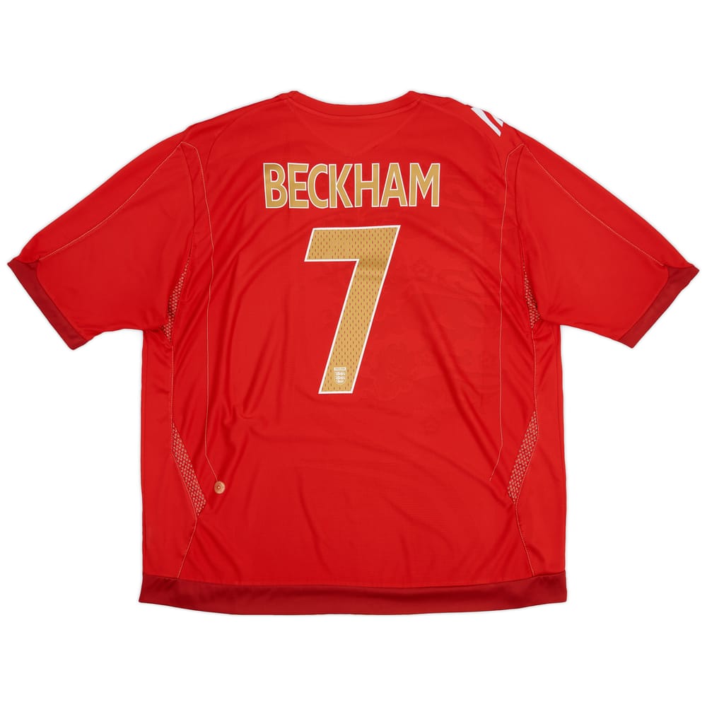 2006-08 England Away Shirt Beckham #7 - 8/10 - (3XL)