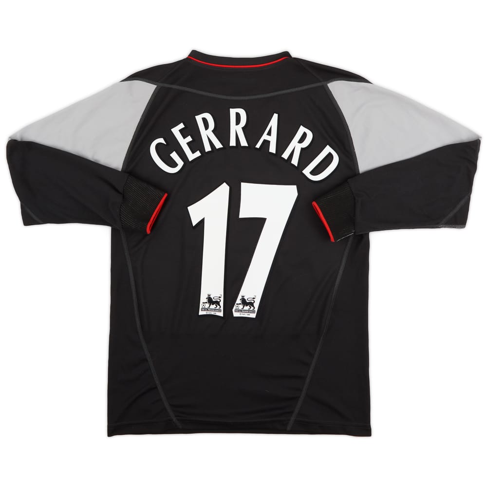 2002-04 Liverpool Away L/S Shirt Gerrard #17 - 9/10 - (Y)