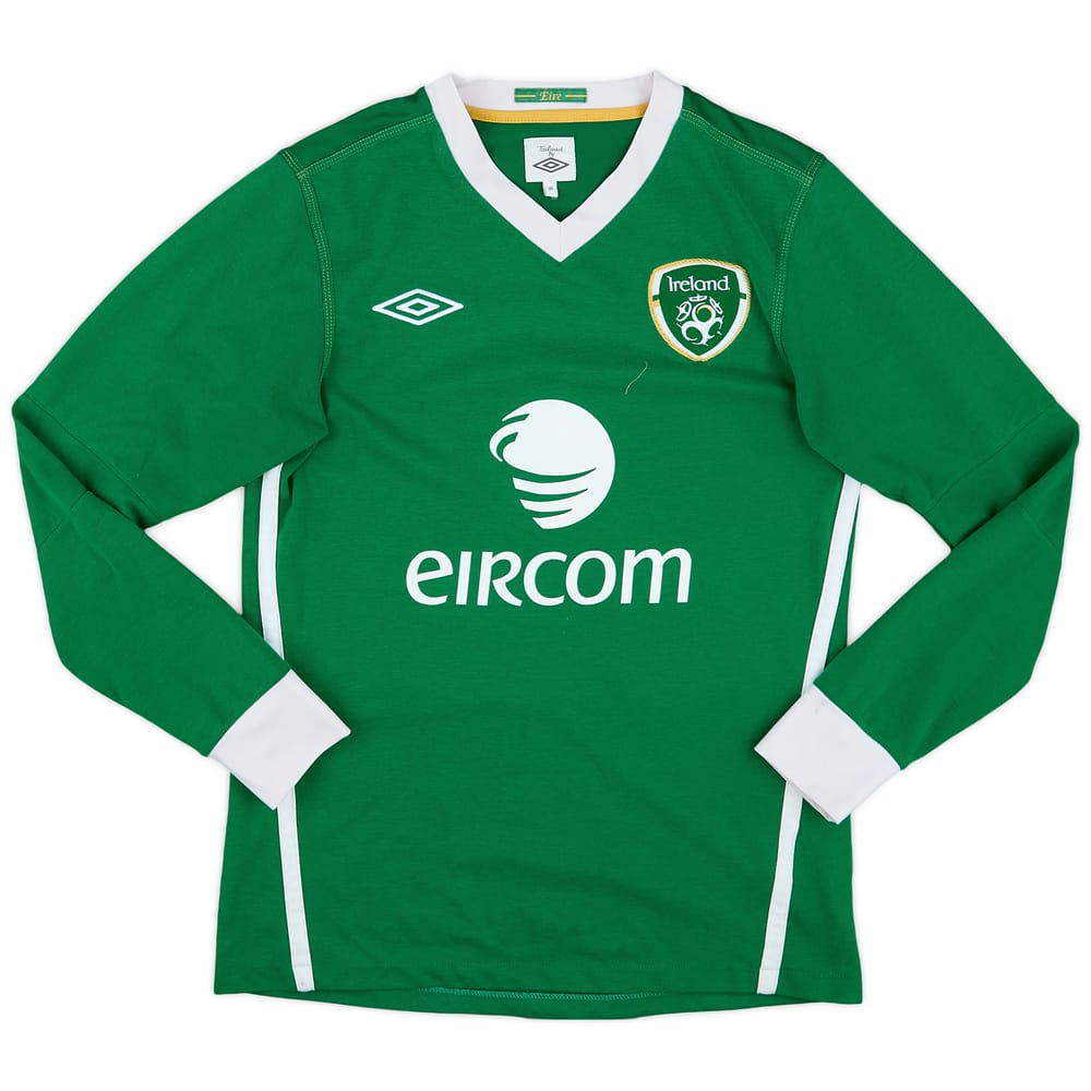 2010-11 Ireland Home L/S Shirt - 8/10 - (S)