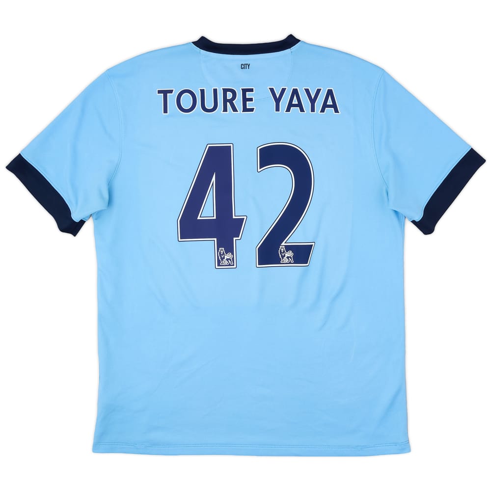 2014-15 Manchester City Home Shirt Yaya Toure #42 - 6/10 - (XL)