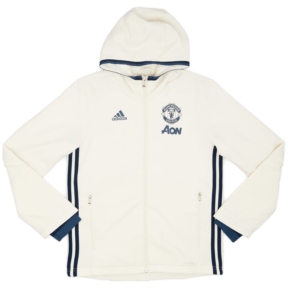 2016-17 Manchester United adidas Hooded Track Jacket - 8/10 - (M.Boys)