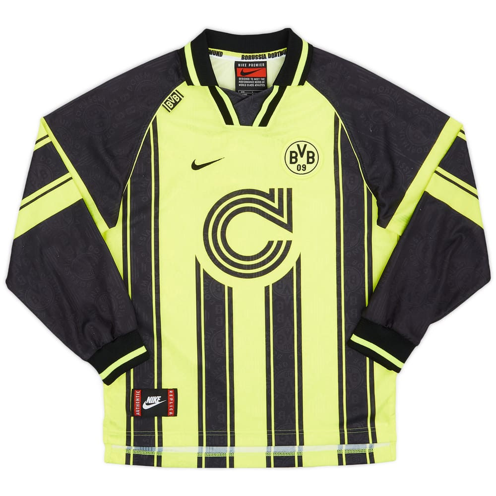 1996-97 Borussia Dortmund European Home L/S Shirt - 9/10 - (L.Boys)