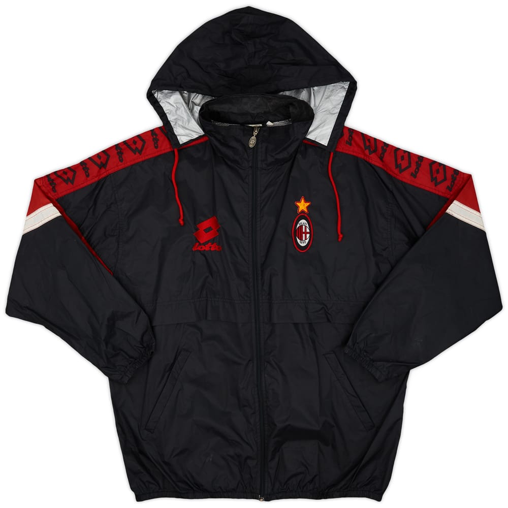 1995-96 AC Milan Lotto Hooded Rain Jacket - 9/10 - (XL)